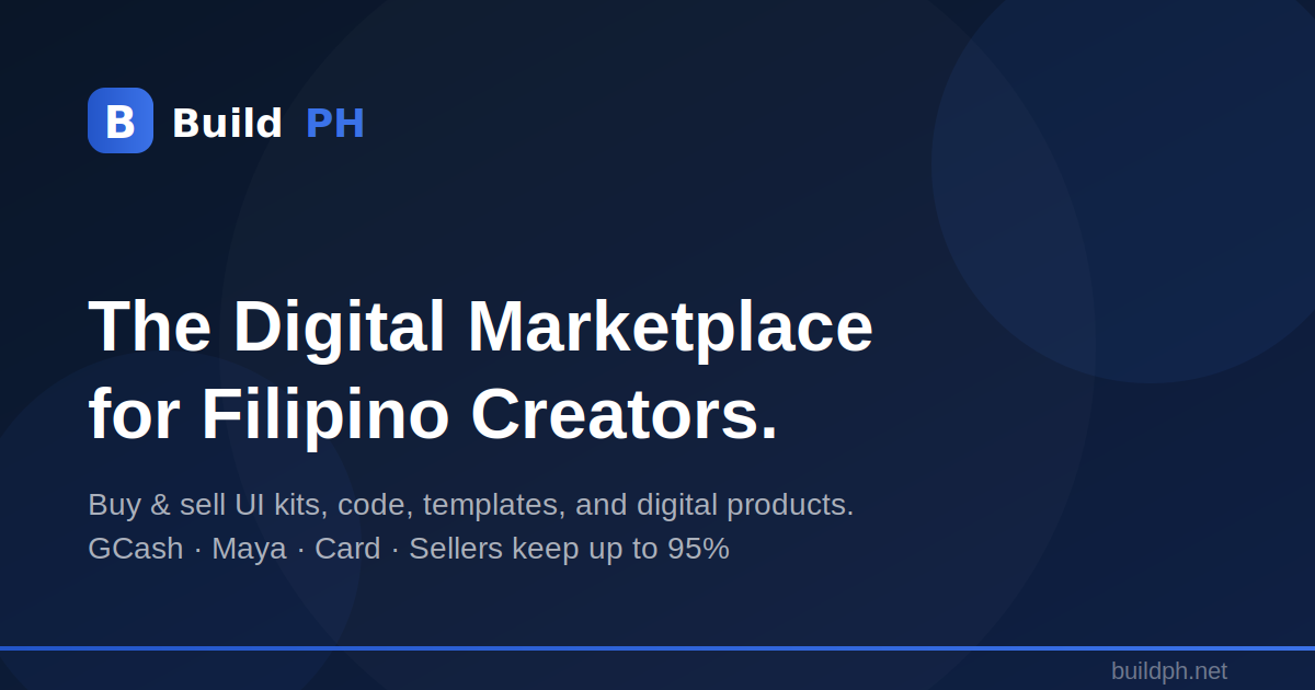 BuildPH — Digital Marketplace for Filipino Creators