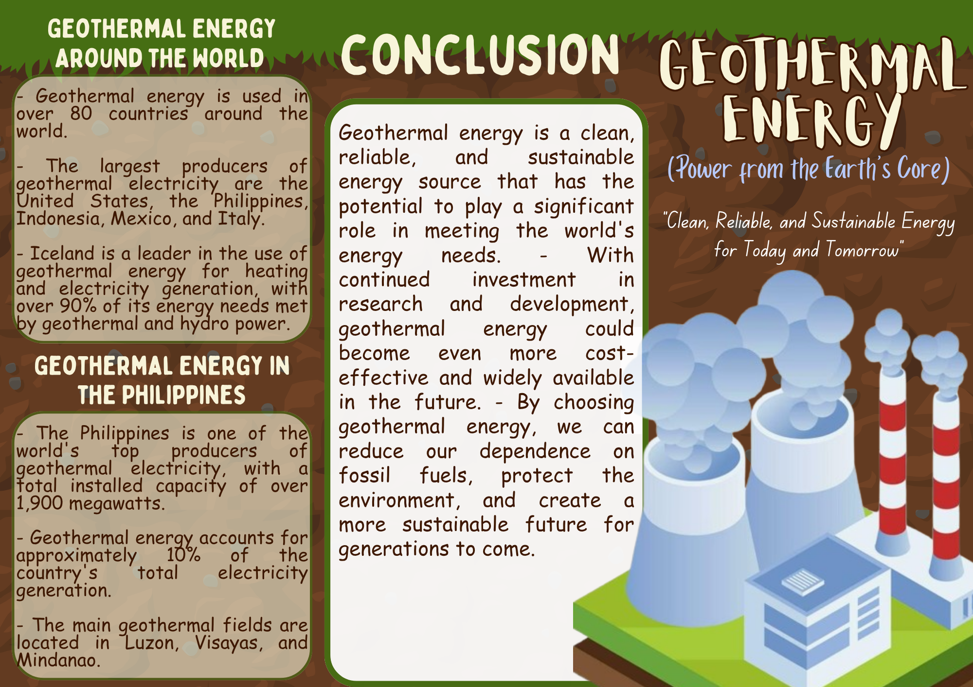 Geothermal Energy Trifold Flyer