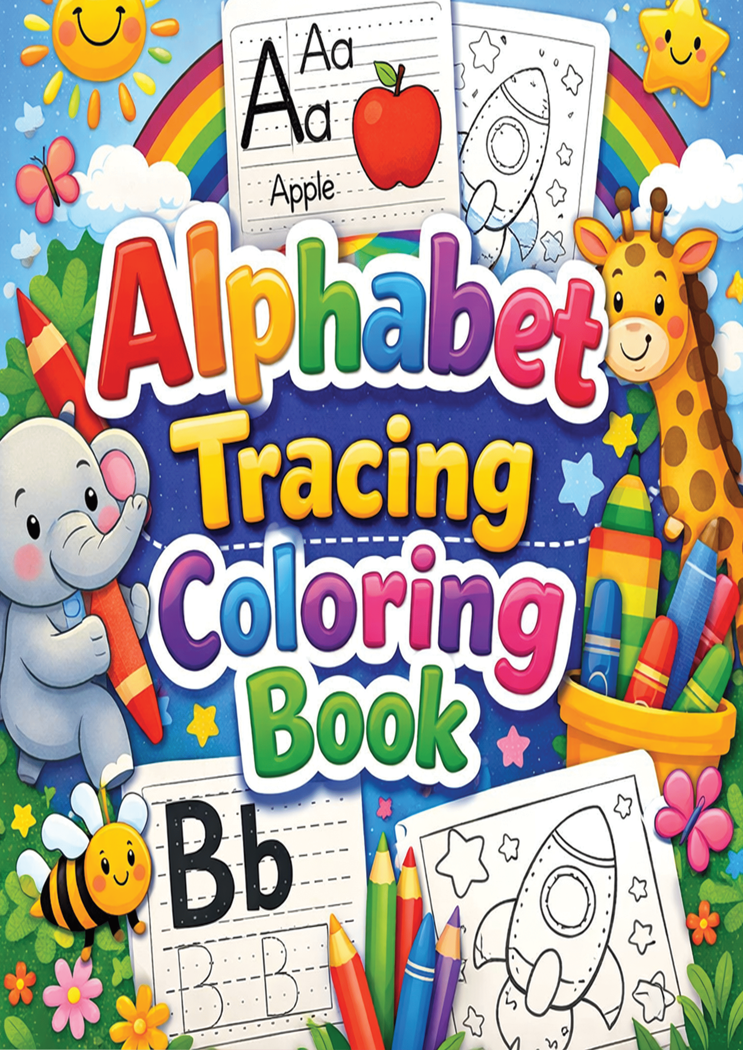 Alphabet Tracing-Coloring Book